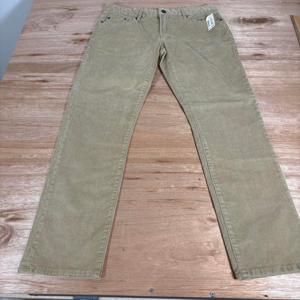 Cape Juby Mens Corduroy Pants Tan Straight Leg 5-Pocket Trousers 32x30 NWT
